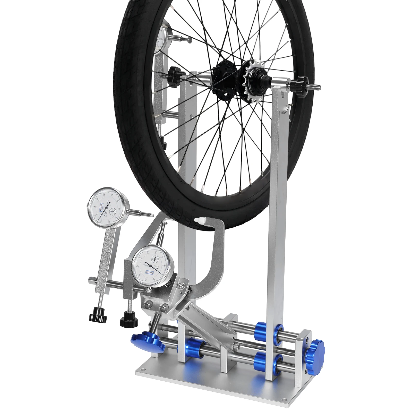 

Bike Wheel Alignment Repair Tool Aluminum Alloy Tire Rims Wheel Repair Tool with Dial Indicators for Professional Mechanics