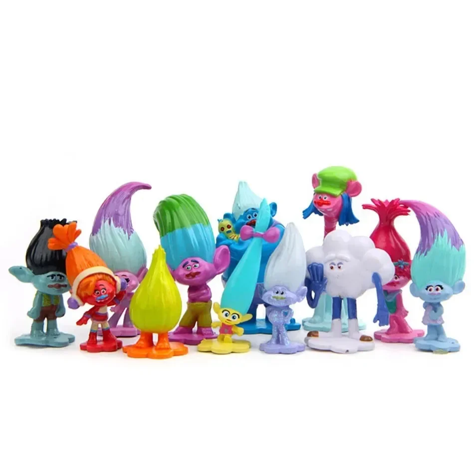 6-18PCS Trolls Branch Critter Skitter Figure Cool Cute Kawaii Anime Figure Toy Doll Model Decoration Birthday Gifts view 6