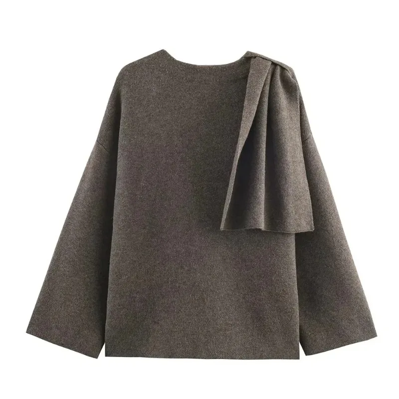 

Knitted Cloak Winter New Women's Fashion Versatile Solid Color Matching Scarf