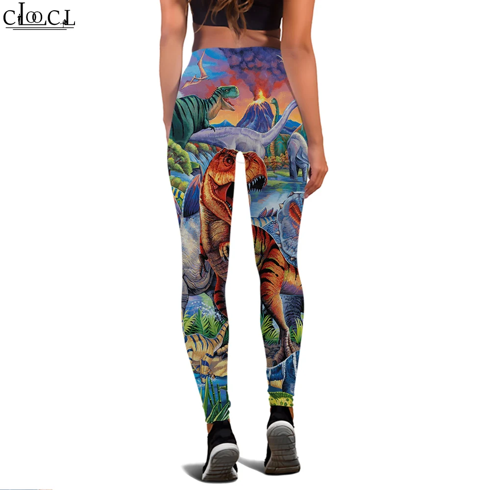 CLOOCL Women Legging Dinosaur World Pattern 3D Printed Trousers for Female Workout Push Up Jogging Breathable Tight Gym Leggings