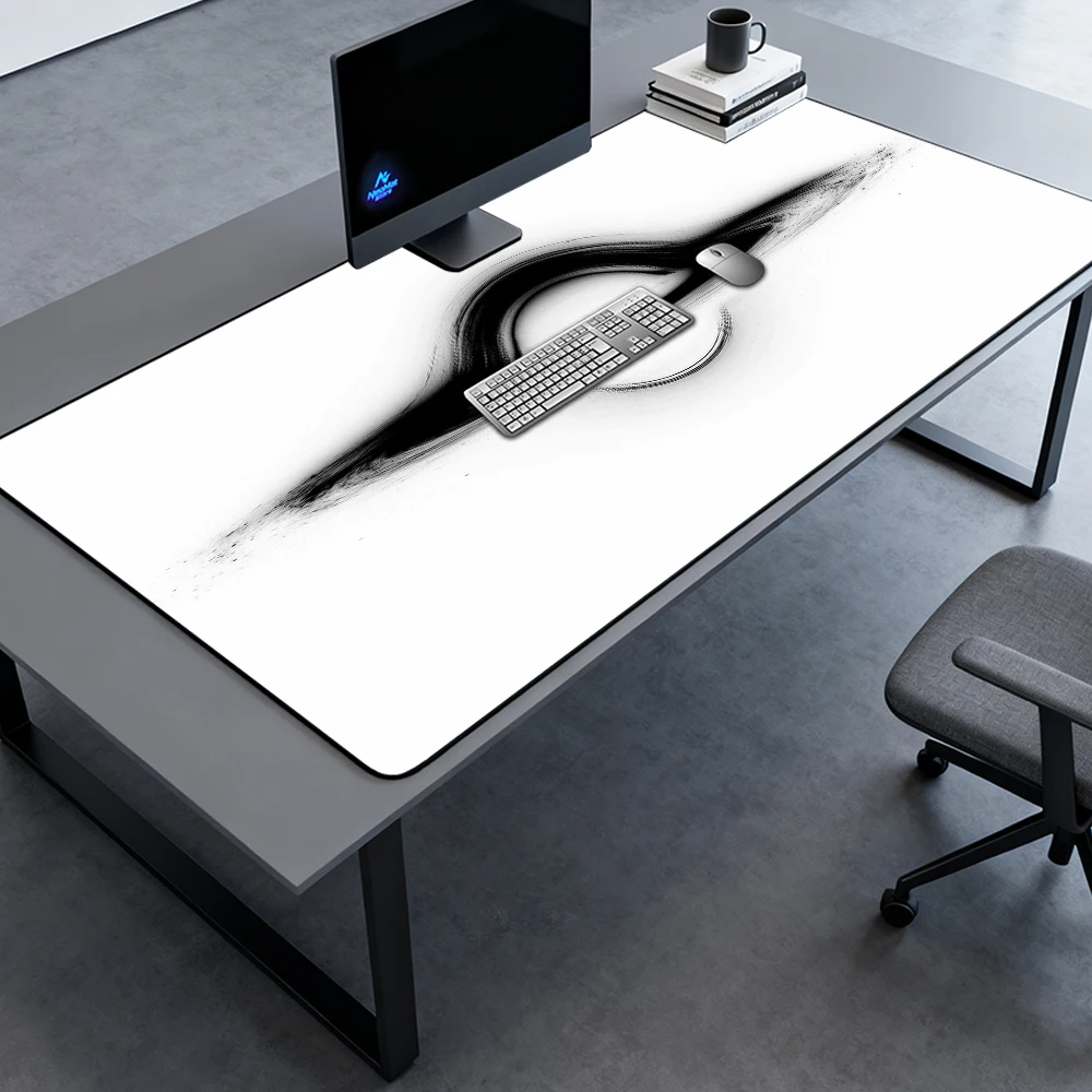 Black Mouse Pad Keyboard Mat Desk Mat XXXL Gaming Mat Mousepad Smooth Nonslip Deskmat 160x60 Computer Playmat Accessories Pad