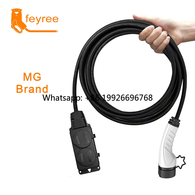 

Feyree Customizable 16A 3.5kw Discharging Cable with Type 2 EV Charger Plug EU Socket for MG Brand EV Car