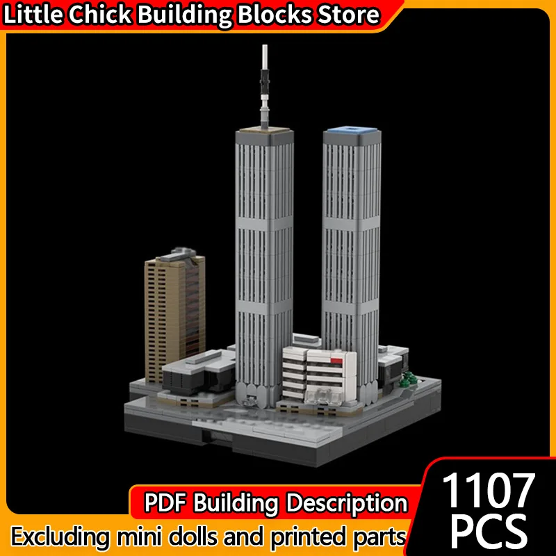 

City Street View Model MOC Building Bricks World Trade Center Modular Technology Gifts Holiday Assemble Children Toys Suit