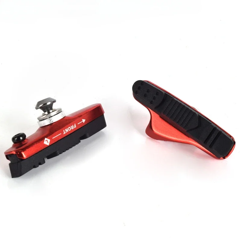 1pair Bike Brake Pads Aluminum Ultra Light Brake Shoes Road Bicycle Caliper Brake Rubber Block for Carbon Wheels Low Wear