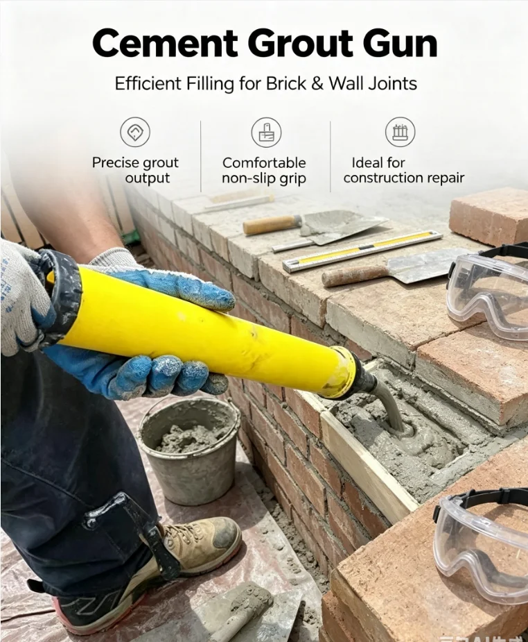 Caulking Gun Pointing Brick Grouting Mortar Sprayer Applicator Tool for Cement lime Hand Tool Set  With 4 Nozzles Dropshiping