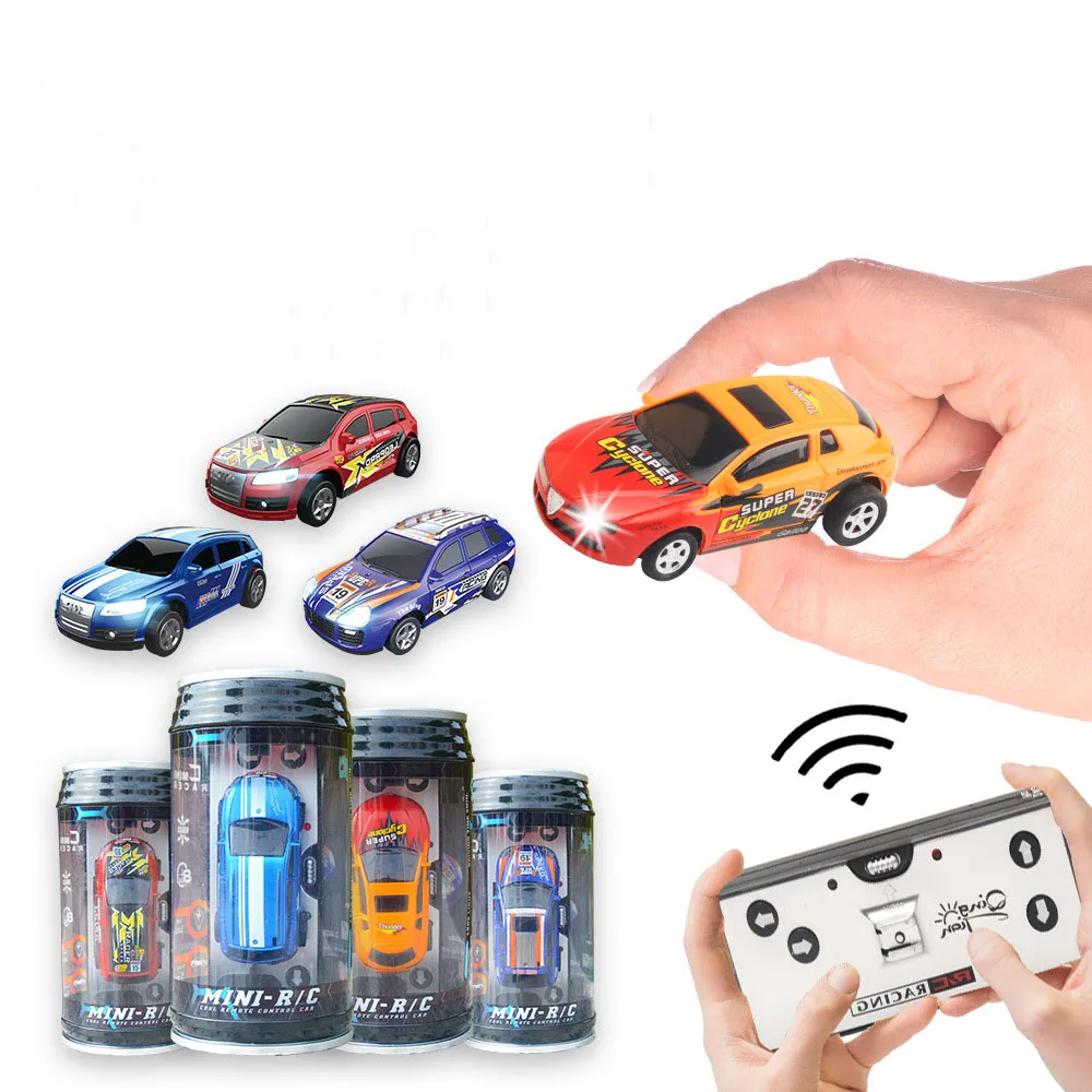 Children Beverage Cans Remote Control Racing Car Mini Electric 2.4G Wireless Drift Racing Car Model Boys Remote Control Car Toys
