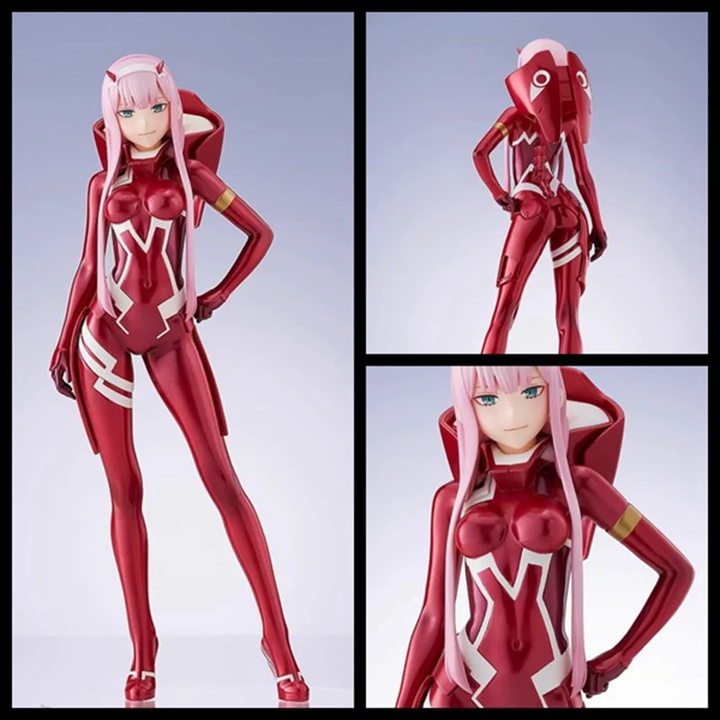 

23cm National Team Uniform Zero Two (02) Pilot Suit Red Ver. Anime Figure Model Statue Collection Desktop Decoration Ornament