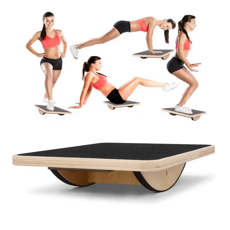 Professional Wooden Balance Board Balancing Rocking Board Level Training Balance Gym Exercise Fitness Equipments For Under Desk