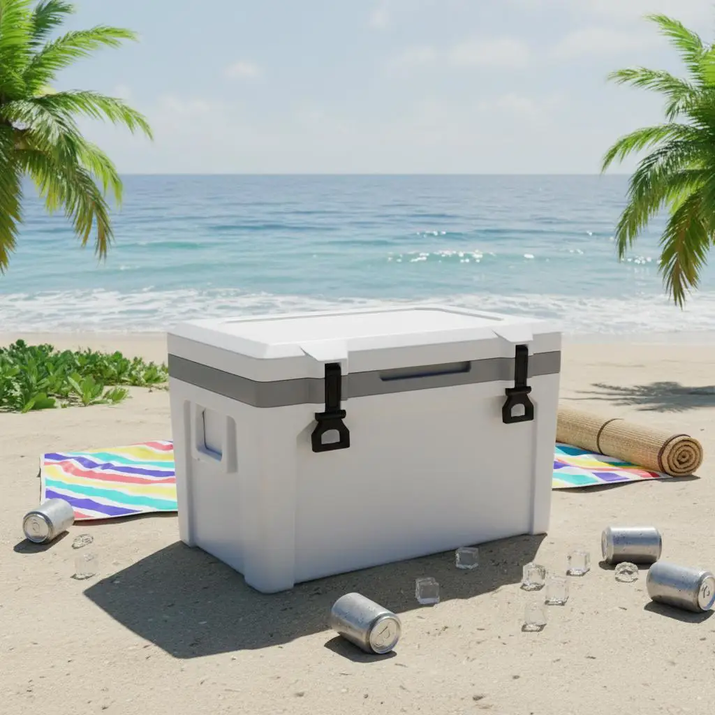 

Термоконтейнер 52QT для кемпинга, пляжа, пикника, вместимостью 50 банок, с прочной ручкой, для сохранения льда, жесткий, для активного отдыха