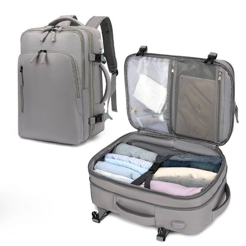 Expandable 40L Travel Backpack Convertible Rolling Luggage Backpacks Water Resistant 25L-40L Capacity Travel Bag for Air Trips