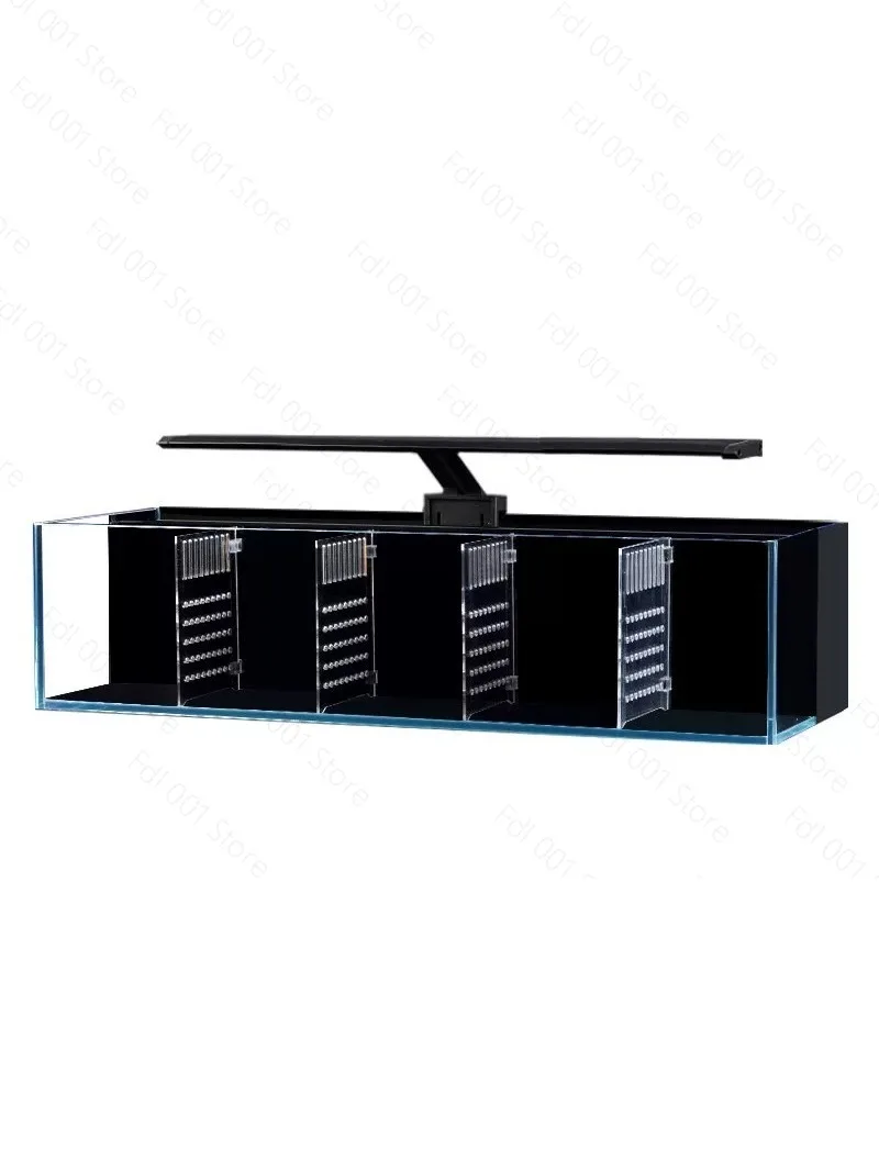 Back Filter Betta Ultra-White Tank Glass Multi-Grid Isolation Water-Free Living Room Small Ecological Thai Betta Tank