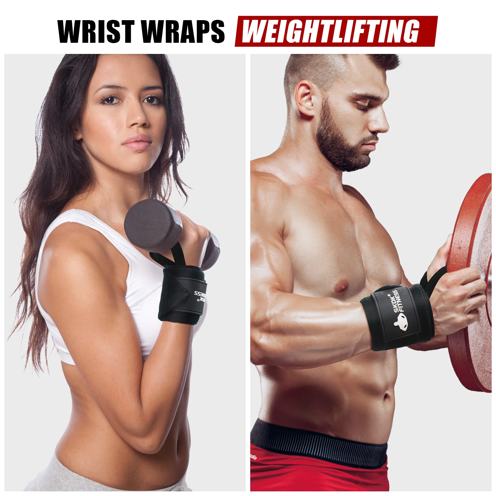 Wristwrap Weightlifting Hook Grips Hand-Bar Gym Fitness  Sports Bandage Pull-Ups Power Lifting Gloves Durable Training Wristband