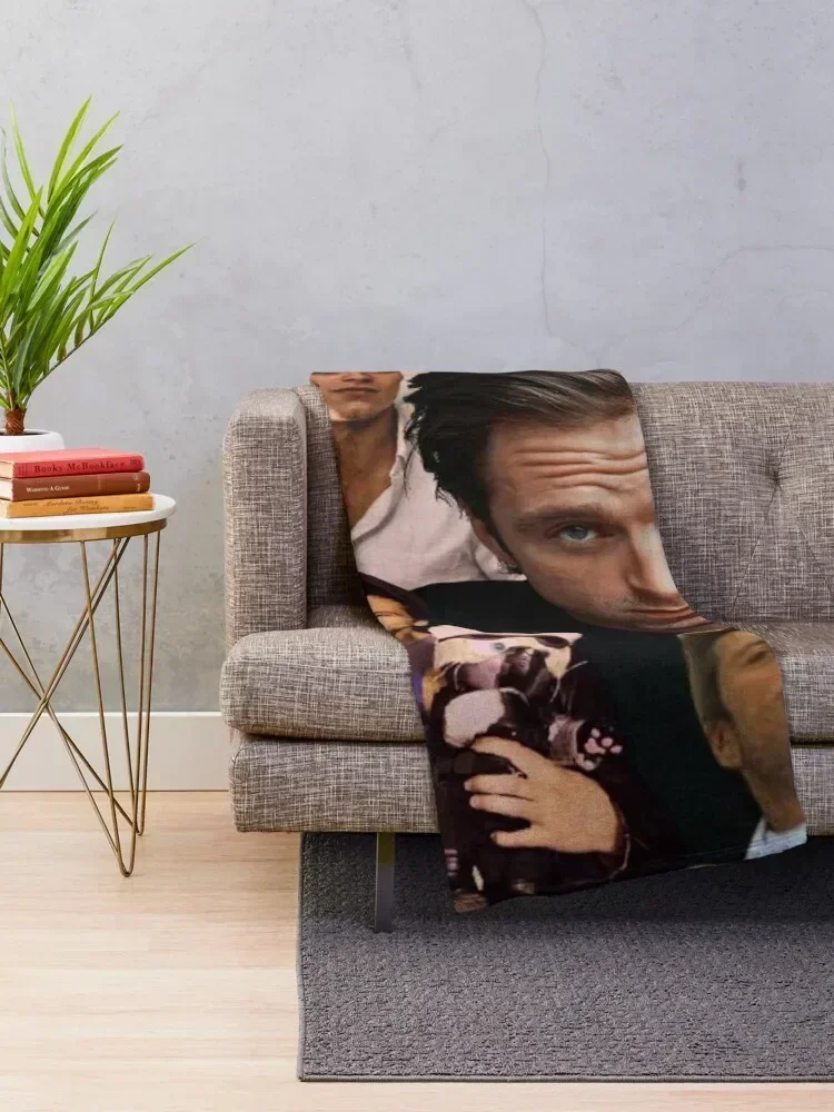 Sebastian Stan collage Throw Blanket