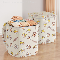 80/100/140 L Clothes Quilt Storage Bag Household Large Capacity Quilt Storage Box Wardrobe Non-woven Clothing Moving Luggage