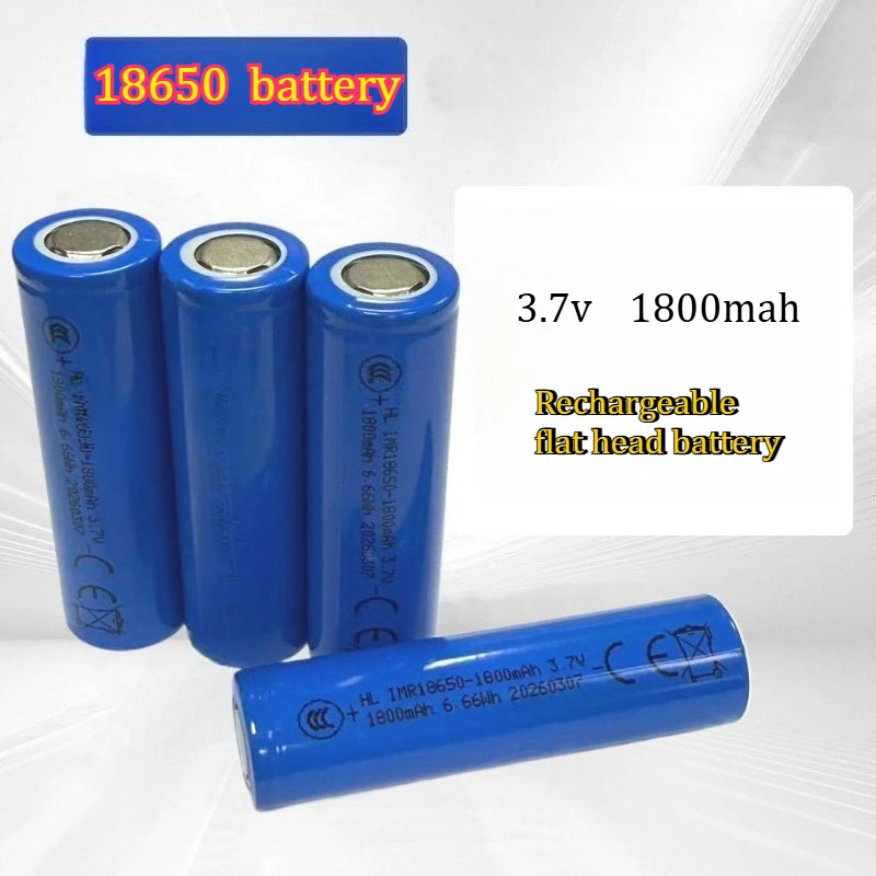 

18650 Battery High Quality 1800MAH A Product 3.7V Rechargeable Flat Head Battery Emergency Light Long Range Battery