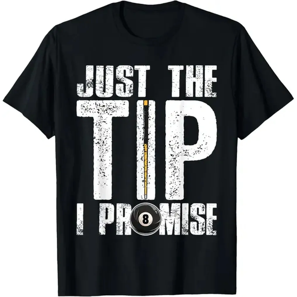 [100% Cotton] Funny Billiards Pool Cue Shirt Billiard Players Gift T-Shirt Golf Gift T-Shirt For Men And Women