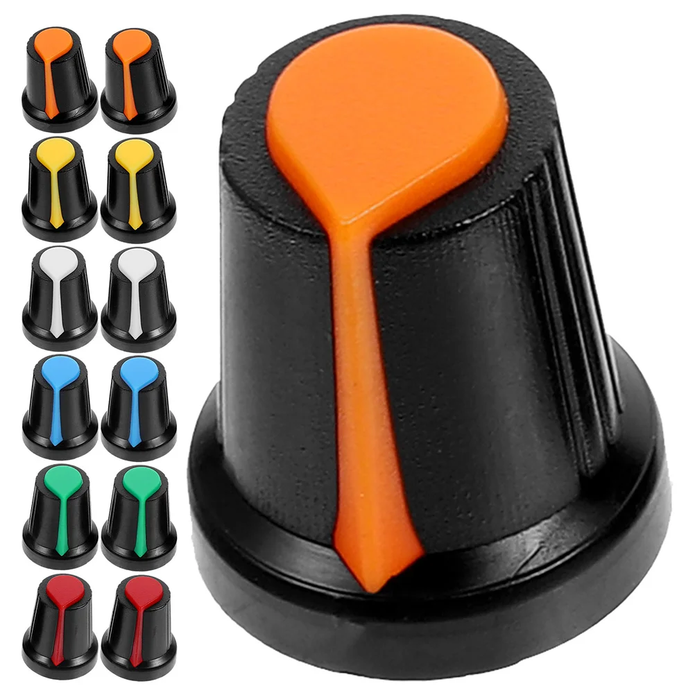 48 Pcs Potentiometer Knob Volume Guitars Electric Control Knobs Caps for Tone Plastic Sound