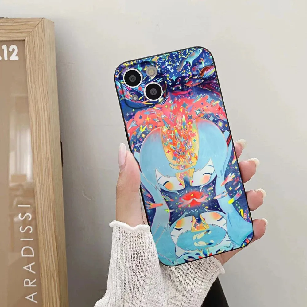 حافظة هاتف Kikuo Anime Japan Music لهاتف iPhone 16,15,14,13,12,11 Plus, Pro,Max,XR,XS,X,7,8 Plus,SE,Mini Silicone Soft #4