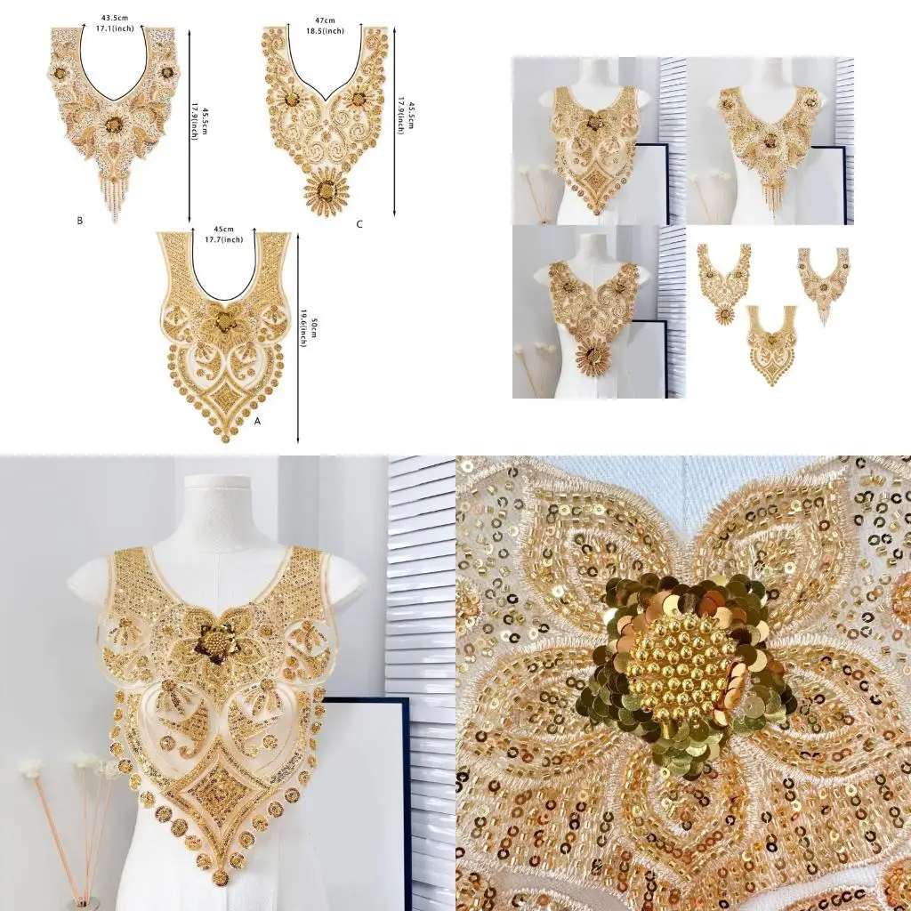 

Вышитые шарики Applique Sew на чарсовых пятнах блестки с бисером шью на участках y08e