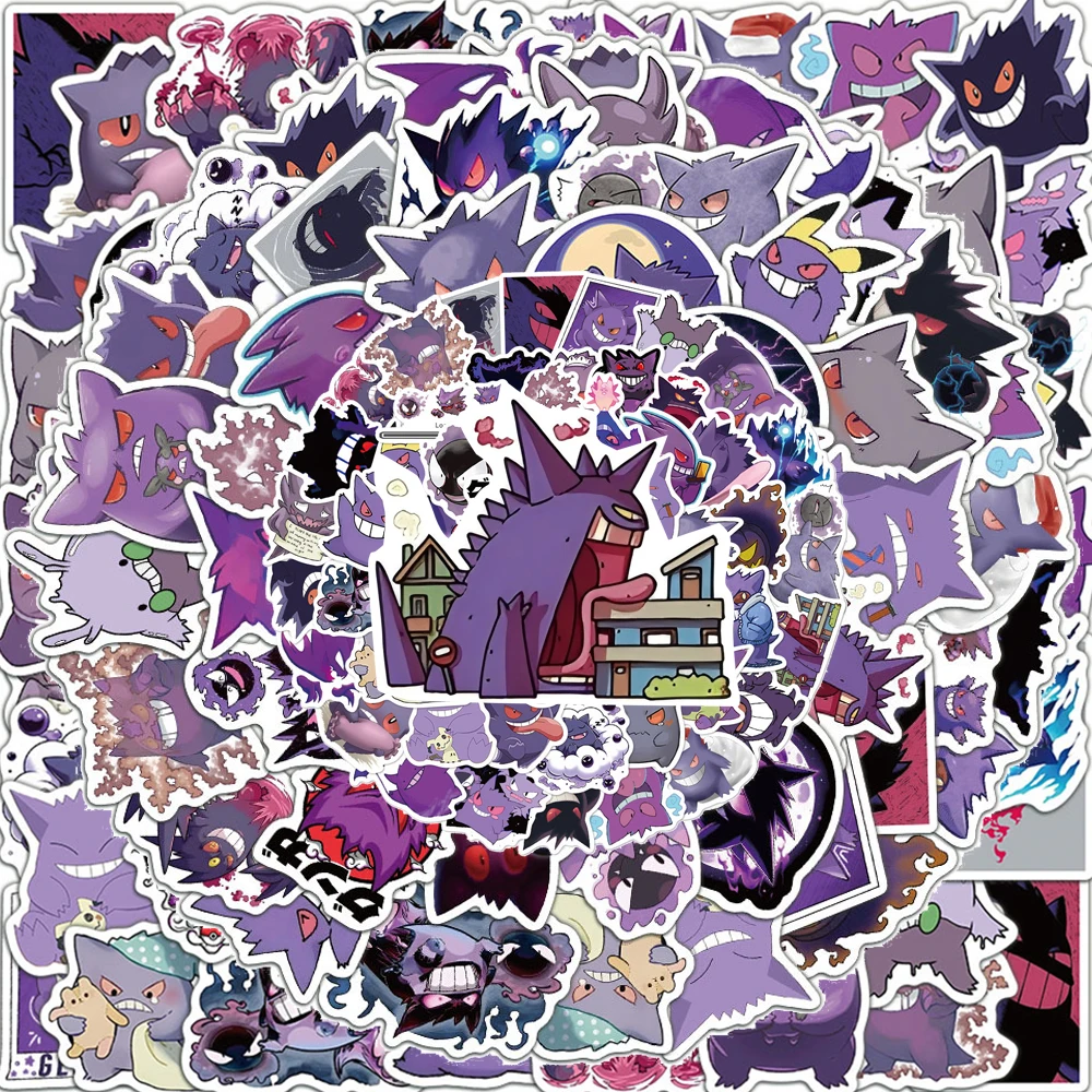 10/30/50/100 Stück Niedliche Pokemon Gengar Graffiti-Aufkleber Kawaii Cartoon-Sticker Spielzeug DIY Laptop Handy Schreibwaren Belohnungs-Aufkleber Geschenk
