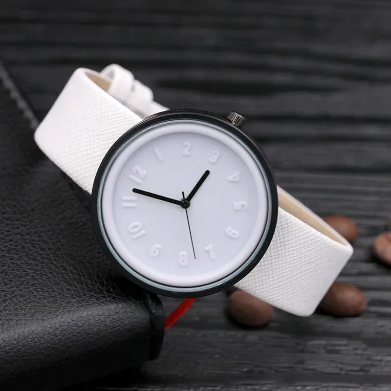 Digital Scale Women's Watches Simple Quartz Wristwatches Leather Watches Casual Ladies Watch Gift for Everyday Reloj Para Mujer