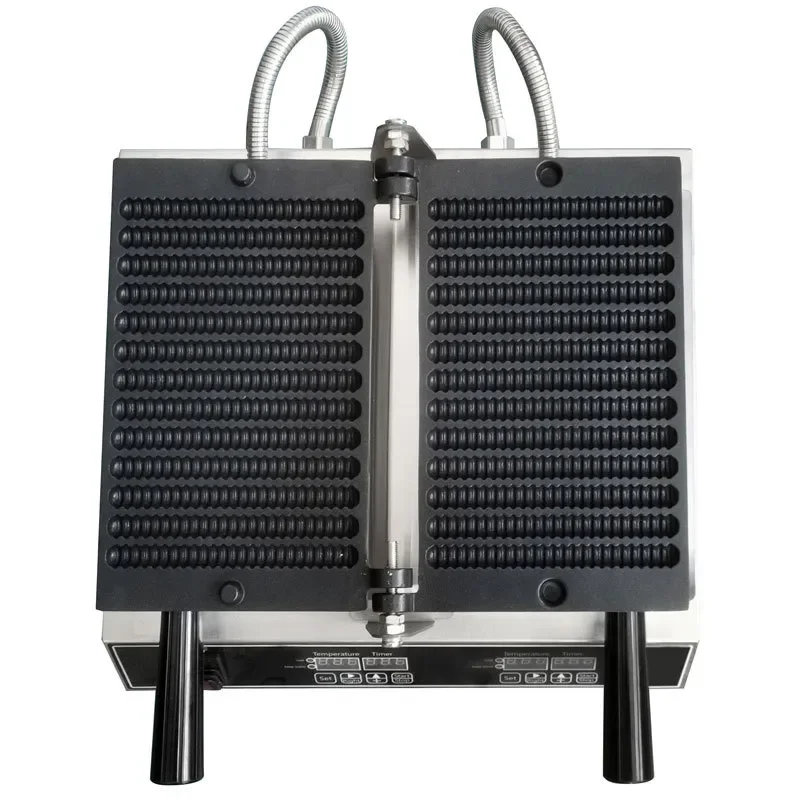 Commercial Electric Waffle Maker Stainless Steel Threaded Grid Baker for Crispy Snacks Restaurant Catering Equipment Heavy