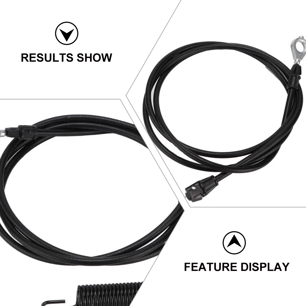 

Mower Deck Clutch Cable Engaging Cord Replacement Black Abs Rubber Steel Durable Long Service Life Lawn Mower Accessory Clutch