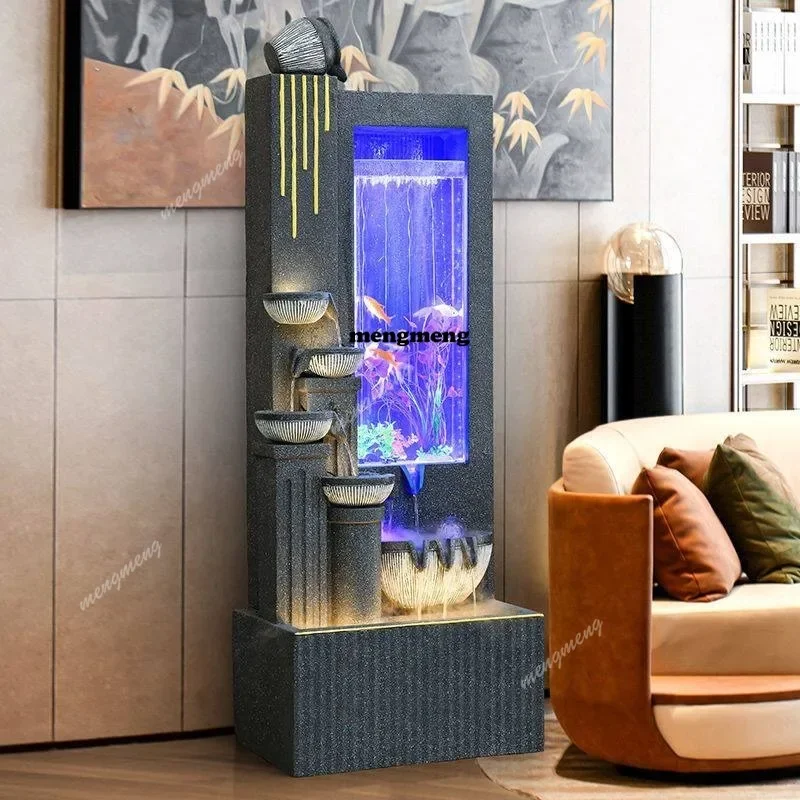 Y136 New Minimalist Fountain Floor Decoration Circulating Tank Living Room Entrance Water Curtain