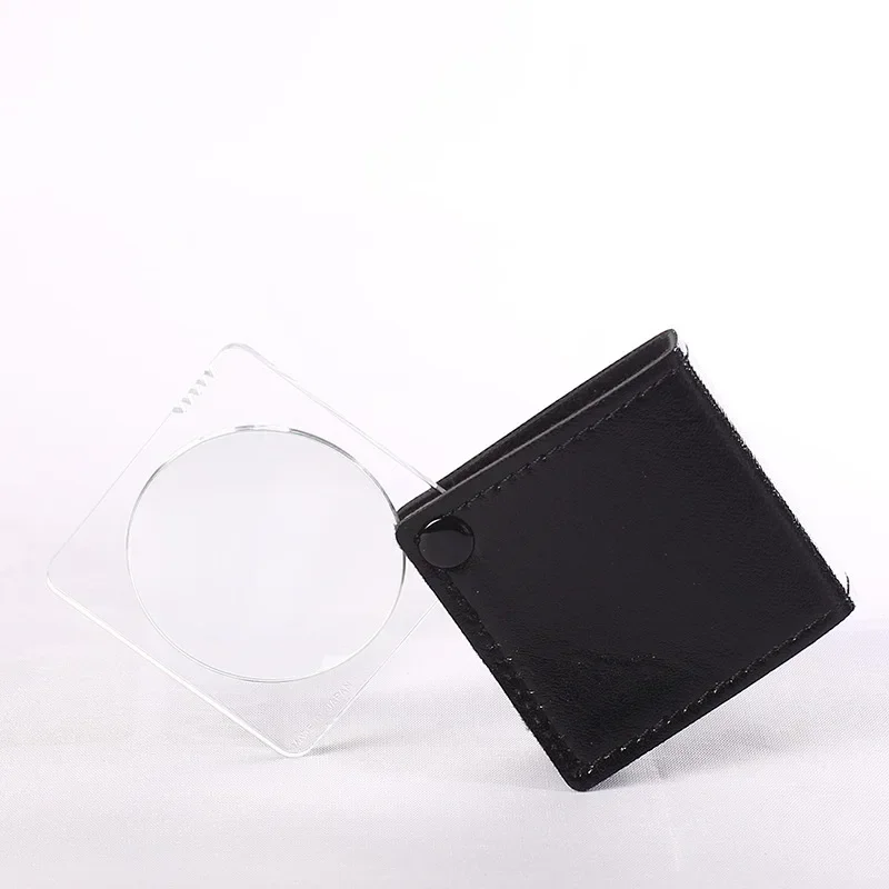 Magnifying glass 3.5 times high definition optical lens for the elderly portable magnifying glass folding newspaper reading