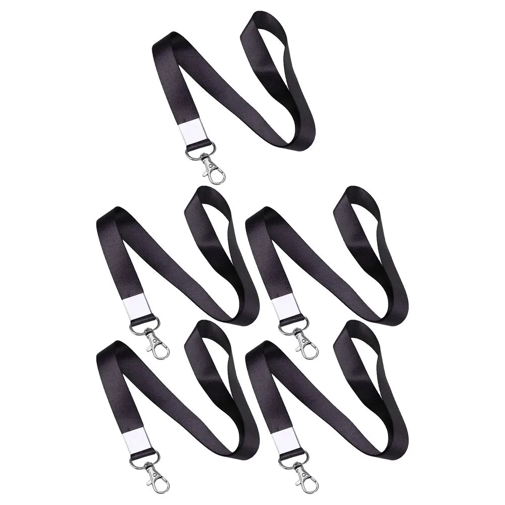 

5Pcs Id Lanyard Badge Holder Strong Stainless Steel Lanyard Cord for Keys Cards Tools Comfortable Wear Daily Use