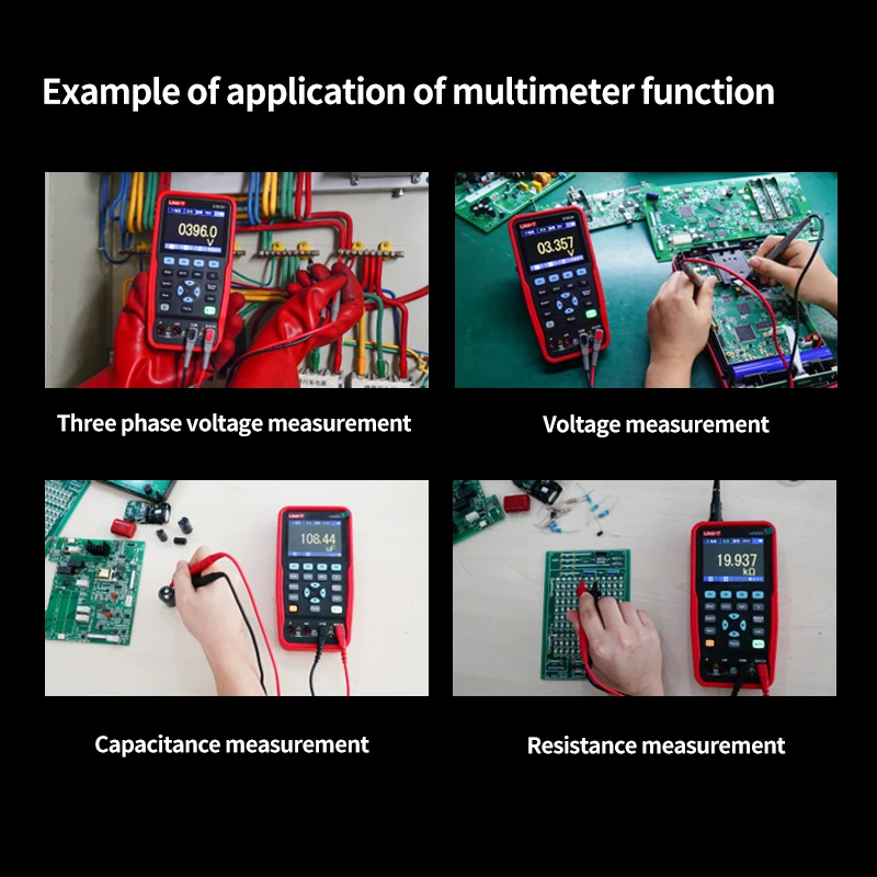UNI-T UT81A+ UT81B+ Digital Oscilloscope มัลติมิเตอร์ UT81C+ UT81D+ เครื่องกําเนิดสัญญาณแบบพกพา 50MHZ 100MHZ Dual Channels