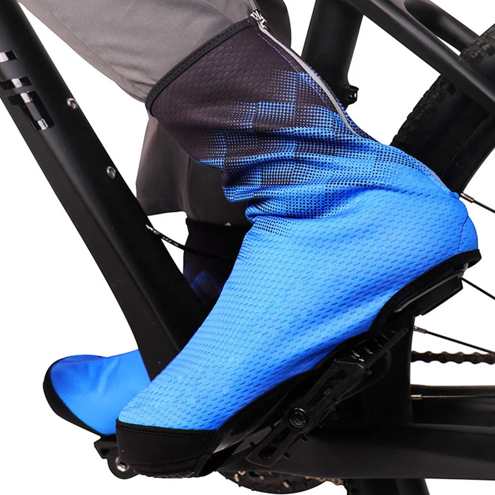 

1 Pair Waterproof Cycling Shoe Covers Thermal Warm Winter Overshoes Windproof Riding Bike Shoe Covers Unisex Road Mountain Shoes