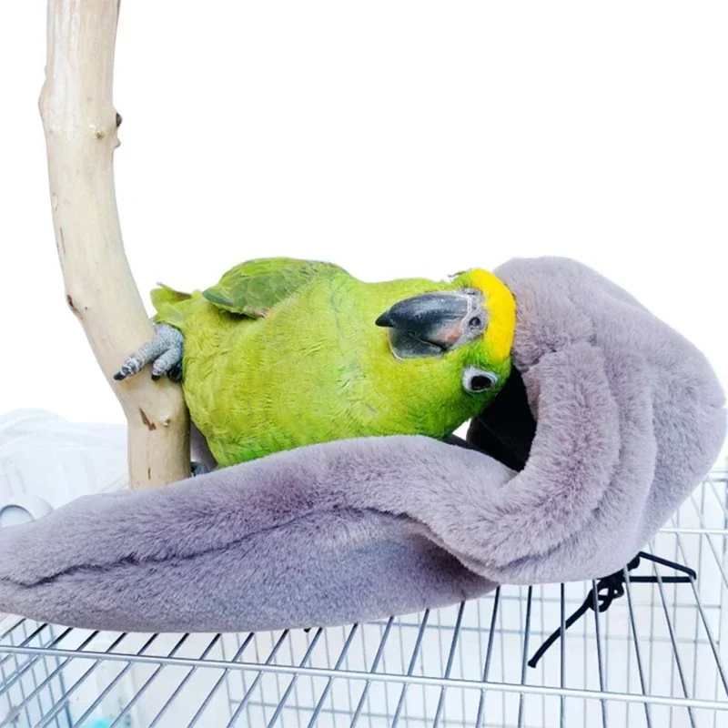 Winter Warm Bird Shawl Nest Corner Parrot Blanket Pet Small Animal Hanging Tent Cage Decoration For Parakeet Lovebird Cockatiel