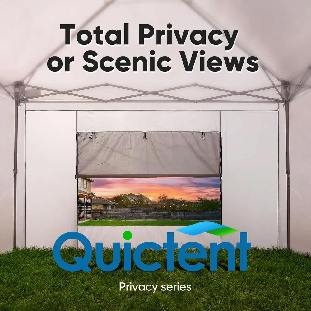 مظلة محمولة منبثقة مقاس 10 × 20 قدم مع جوانب وإعداد سريع وحقيبة حمل بعجلات للمناسبات الخارجية والحفلات والتخييم والسوق #2