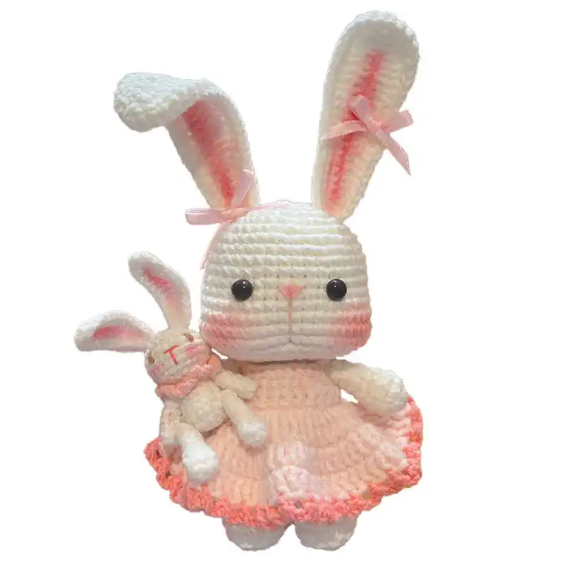 Милая кукла-кролик Hanrted, набор материалов для самостоятельного изготовления, игла для вязания крючком, шерстяной шар, подарок для подруги, лучший друг, аксессуары Faion