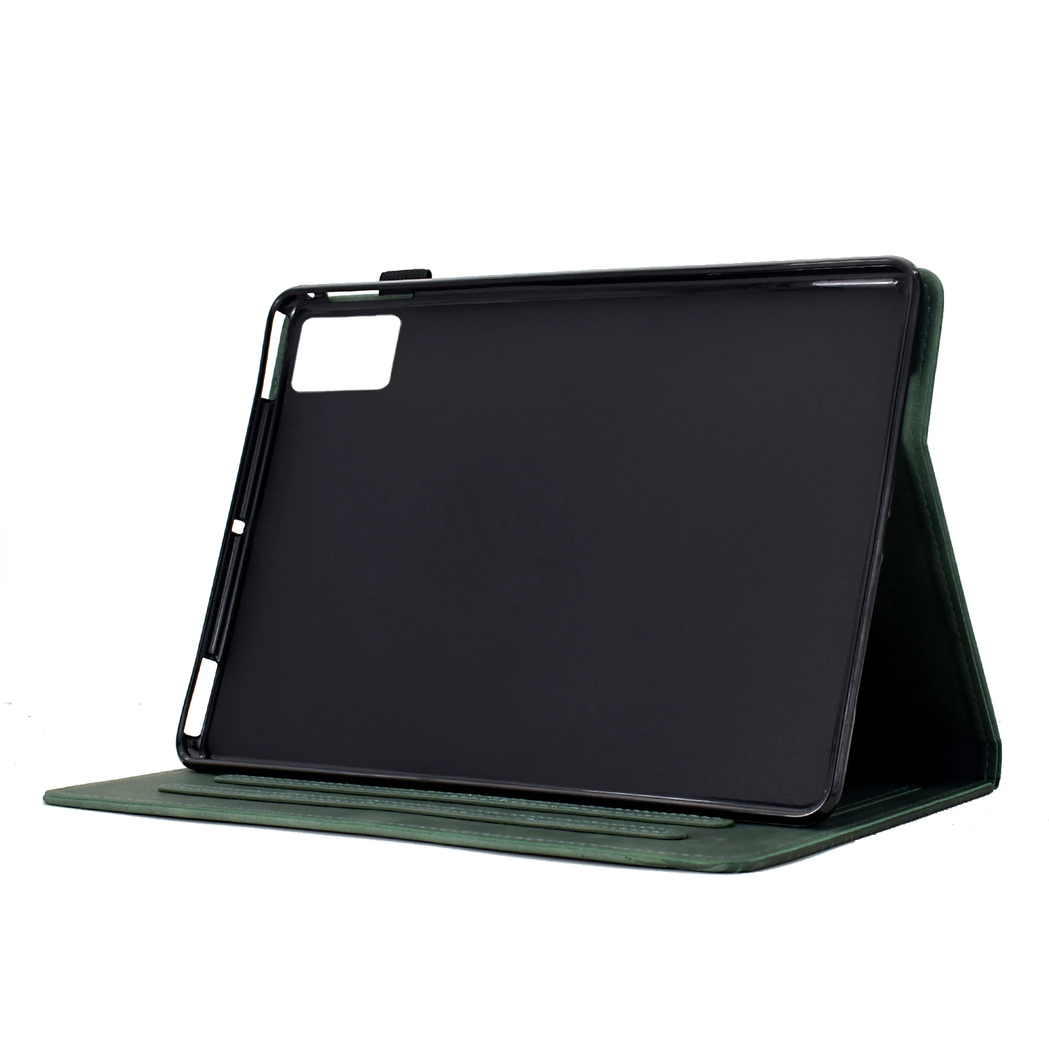 For Lenovo Xiaoxin Pad 11 2025 Case Cats Imprinted PU Leather Card Slots Tablet Cover - Green