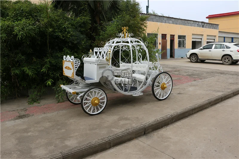 Mini Putih Listrik Cinderella Labu Klasik Pernikahan Putri Kereta Kuda Kerajaan Ditarik