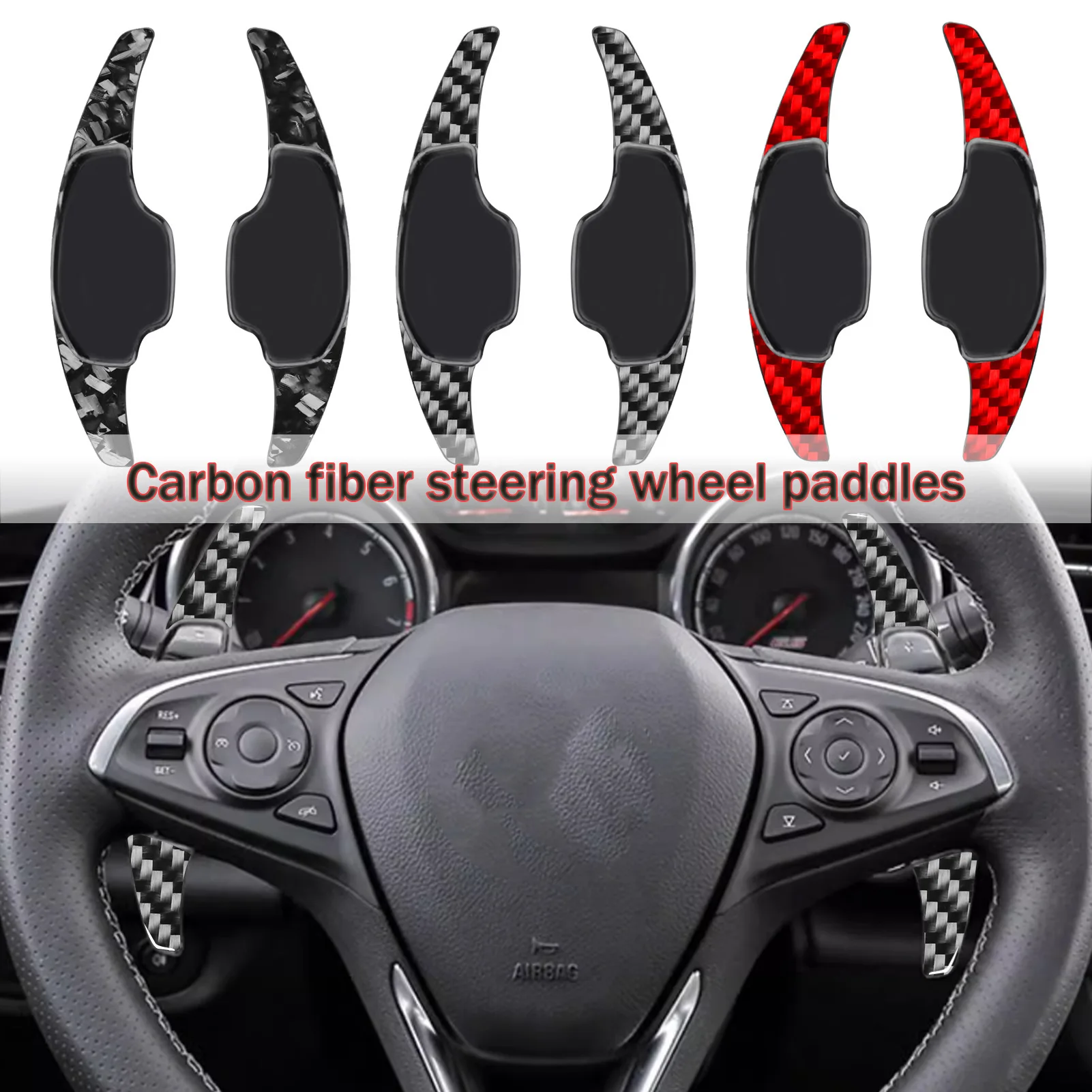 

For Buick Regal GS new carbon fiber shift paddles accessories, steering wheel control modification, interior sticker