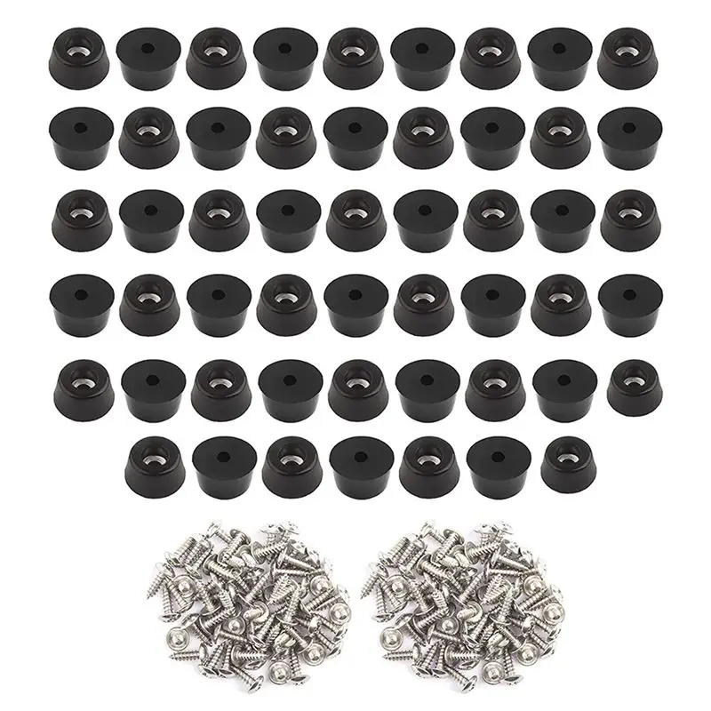A98E-104PCS Rubber Feet For Cutting Board (0.31X0.59Inch) Anti Scratch Rubber Cutting Board Feet For Chairs & Other Furniture