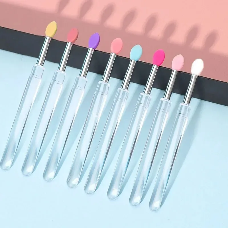 Silicone Lip Brush With Cover Soft Multifunctional Lip Mask Applicator Lipstick Lipgloss Portable Travel Makeup Brushes Reusable