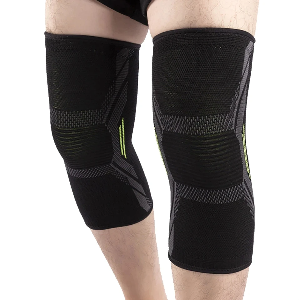 1Pcs Knitted Nylon Sports Knee Pad Cycling Protective Gear Running Basketball Skipping Rope Warm Kneepad Foot Cold-Proof Sleeve