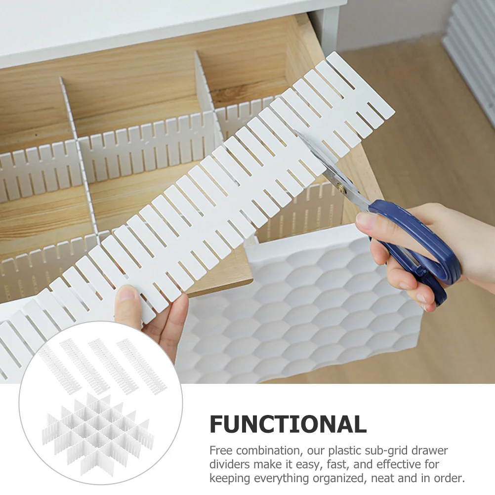 12 قطعة فواصل أدراج شبكة فرعية قابلة للتعديل منظم بلاستيكي لخزانة مضمد لتقوم بها بنفسك تخزين صندوق جوارب منزلي فاصل أشتات #1