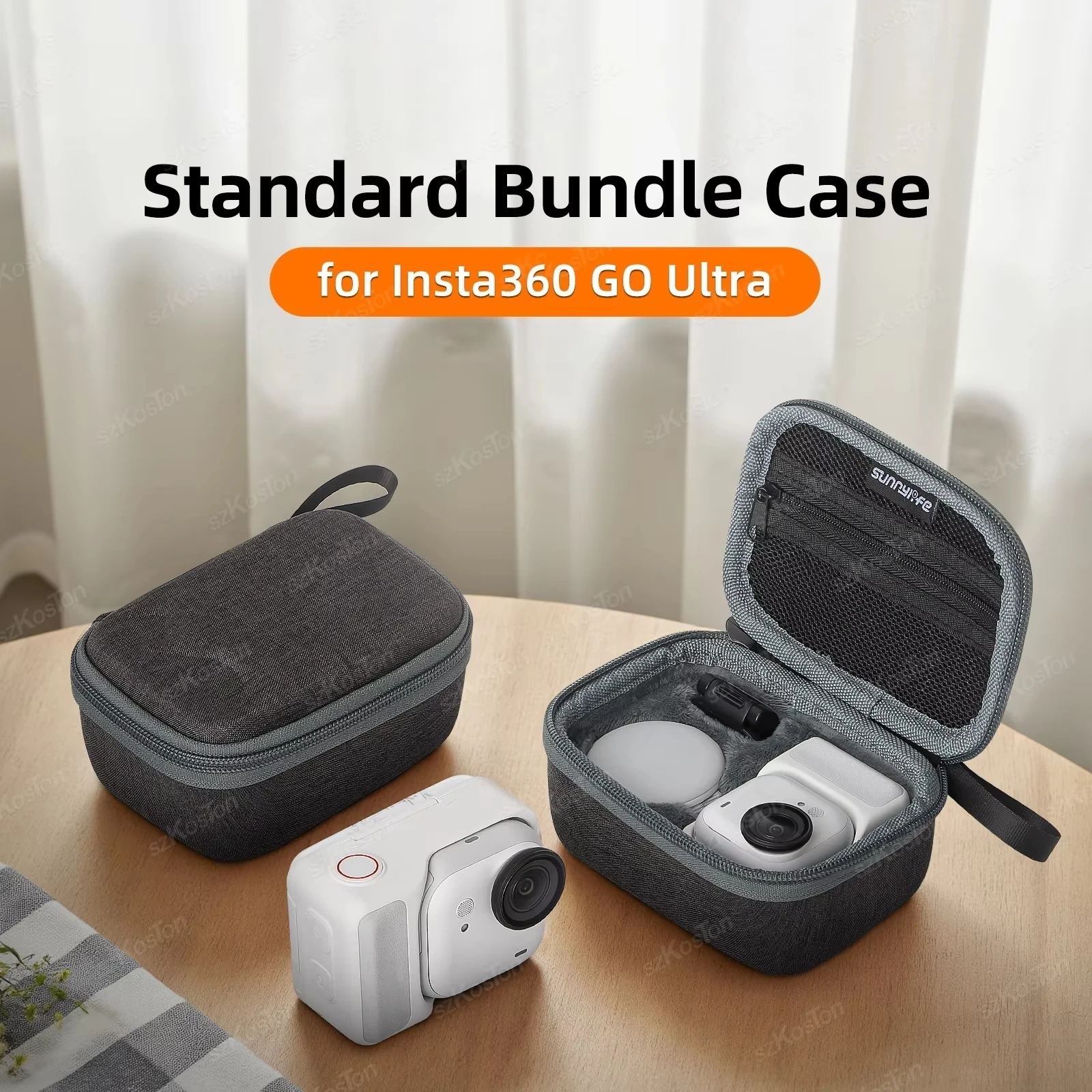 

Protective Carrying Case for Insta360 GO Ultra Magnetic Necklace Cable Mount Storage Organizer Standard Kit Bag Camera Accessory