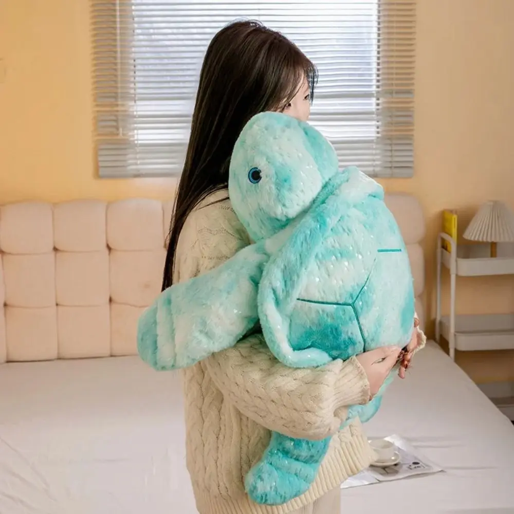 Animale marino Tartaruga colorata Peluche Ripiene Soffice Tartaruga marina Bambola di pezza Simpatici colori sfumati Animale Tartaruga marina Cuscino