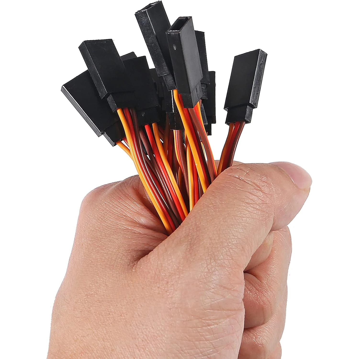 15PCS Servo Extension Lead Wire Cable 10cm/3.93inch 3-Pin Servo Extension Cable Wire Cord Male to Female RC Servo Remote Control