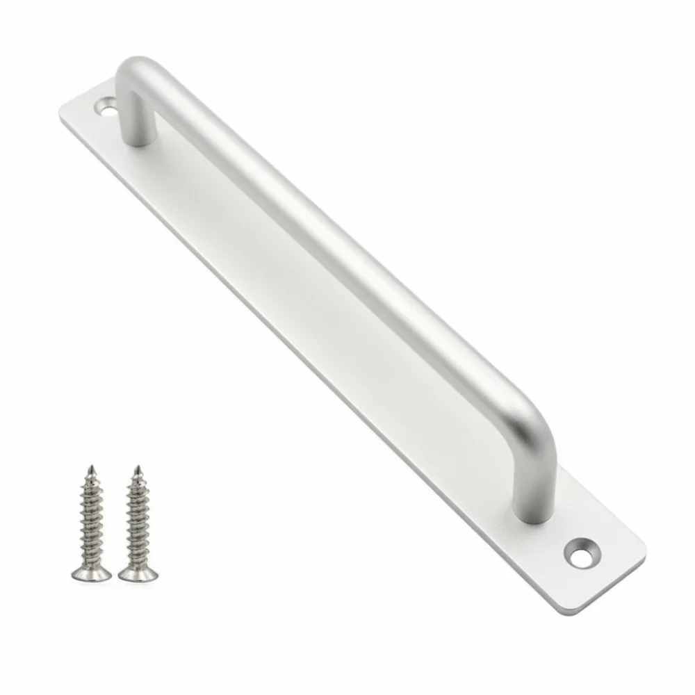 180mm/210mm Length Sliding Door Handle Aluminum Alloy Double Hole Non Perforated Door Handle Smooth Durable Punch-free Pulls