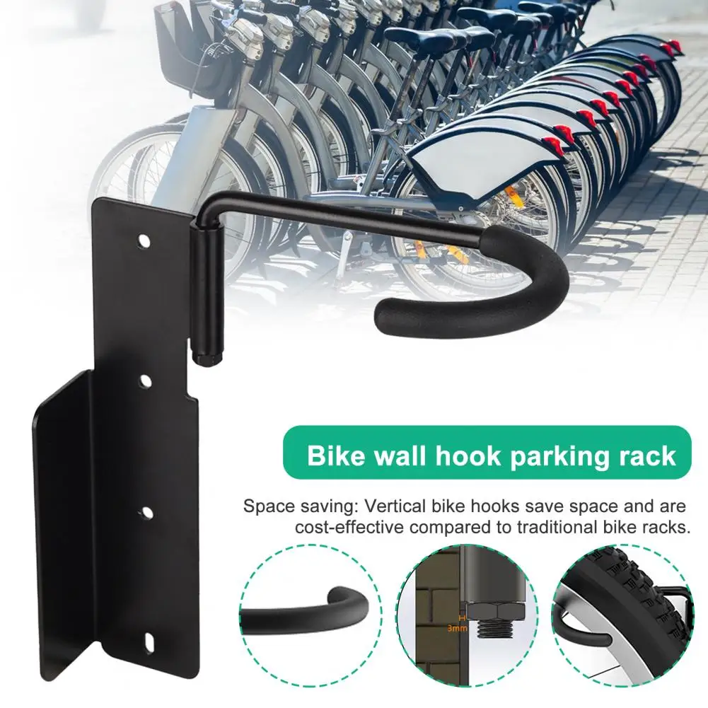 

Bicycle Hook Rack Universal Vertical Bike Rack for Garage Wall Mount Space-saving Bicycle Display Helmet Hanger Bicycle Parking