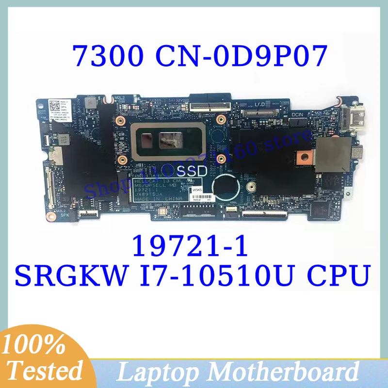 CN-0D9P07 0D9P07 D9P07 For Dell 7300 With SRGKW I7-10510U CPU Mainboard 19721-1 Laptop Motherboard 100% Full Tested Working Well