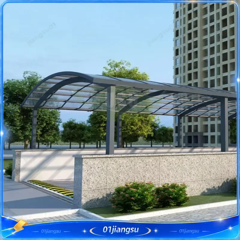 Aluminum Carport Polycarbonate Garage Outdoor Car Shelter UV Resistant Waterproof Vehicle Canopy Parking Shed for Driveway