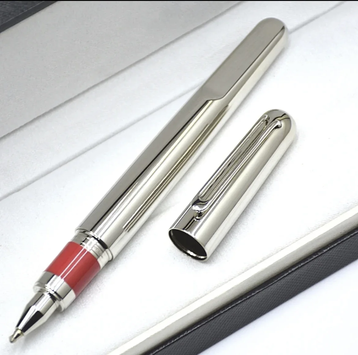 عالية الجودة نافورة الرول الكرة القلم التيتانيوم معدن طبعة محدودة MB سلسلة المغناطيسي إغلاق غطاء الأقلام #3